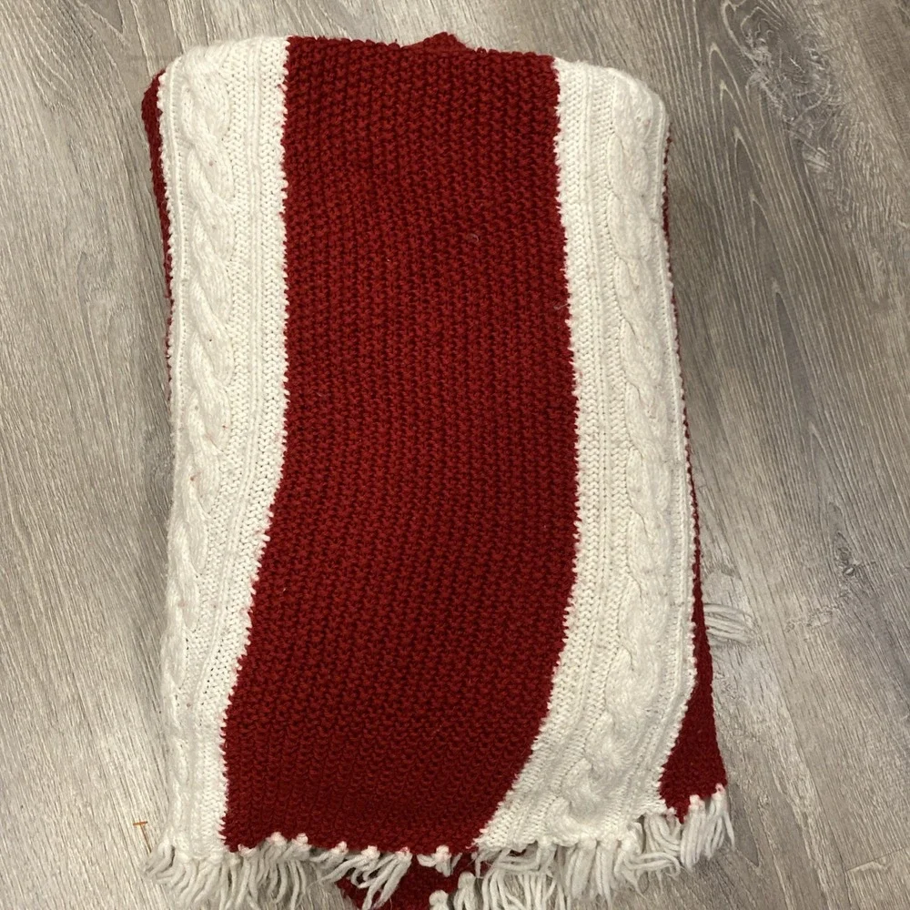 Vintage Handwoven Wool‎ And Cotton Throw Blanket